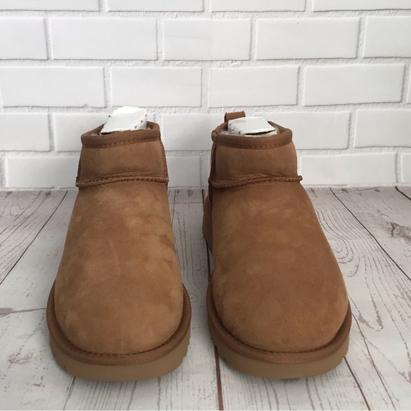 UGG Classic Ultra Mini Chestnut Boots - Picture 2 of 7